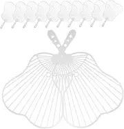 HOMOCONO Create Your Own Fan 20pcs Plastic Fan Skeleton Handles DIY Fan Material Kit