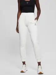 GUESS Women's White Olympe Long Pants Size: Small, Elastane