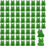 80 Pcs Mini Frog Garden Decor Tiny Green Frog Resin Figurines Miniature Outdoor and Home Decor
