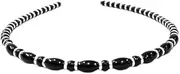 [Tongari] 925 Pure Silver Anklet With Black Crystal & Silver Beads For Women Single Piece Design-21, Free, Sterling Silver, no gemstone