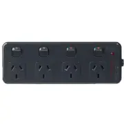 HPM 4 Outlet Surge-Protected Switched Powerboard D104PACC