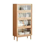 MIUZ 4-Tier Cabinet Bookcase Stand Bookshelf Display Shelf Storage Display Rack Stand Home Decor