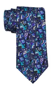 Emilio Pucci Multicolored Artsy Geometric Printed Tie
