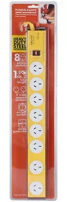 8 Way Outlet Power Board with Heavy Duty Metal Housing Surge Master Switch