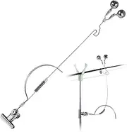 Blelsa Stainless Steel Fishing Bite Alarm Night Fishing Rod Bait Alarm with Twin Bells Silver