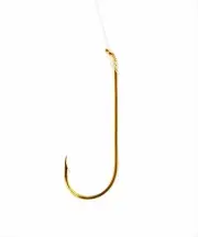 Eagle Claw Aberdeen Light Wire Snelled Hook, Size 4, 1X Long
