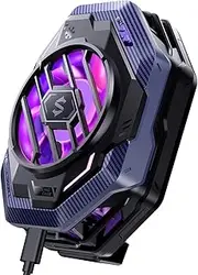 Black Shark Cell Phone Cooler Fun Cooler 3Pro, Cellphone Radiator with Sleep Timer/Fan Speed Settings for 2.63-3.46 inches iOS/Android Semiconductor Heatsink Cooling (Purple)