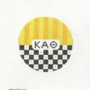 Kangaroo Paw Designs Kappa Alpha Theta Sorority Handpainted Needlepoint Canvas 3