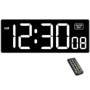 Digital Wall Clock with Seconds for Gym, Remote Countdown Timer Large LED Dis...