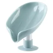 3Pcs Creative Leaf-shaped Soap Box With Drain Self Draining Stop Punch-free Standing Suction Cup Soap Dish Bathroom Kitchen Supplies