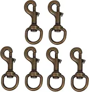 GREENADSCAPE 3sets Pet Collar Hooks Swivel Joint Harness Accessories Traction Rope Buckle Zinc Alloy for Dogs Cats 2pcs*3