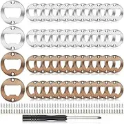 domoi 40 Sets Beer Bottle Opener Inserts Kits Opener Hardware Kit with Screws Screwdriver for Bottle Opener