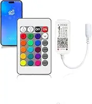 Arote LED Controller WiFi RGBW RGBWC WLAN Smart Led Strip WiFi Controller with 24 Buttons IR Remote Control for 5050, 3528 Stripe Strips, Sound Activated, 16 Million Colors, 20 Dynamic Modes