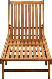 Camping Sunloungers Reclining Patio ChairsSun Lounger Solid Acacia Wood