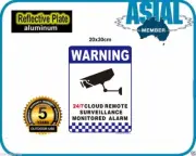 Warning CCTV Security Surveillance Camera Cloud monitored alarm METAL Sign