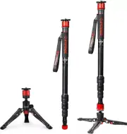 IFOOTAGE Monopod for Camera Cobra 3 A180T, 71" Aluminum Camera Monopod with Feet