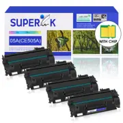 4PK Black CE505A 05A Toner Cartridge For HP LaserJet Pro 400 M401dn M401dw M401n