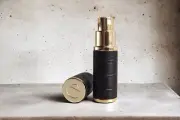 Black & Gold Crocodile Look Travel Perfume Atomiser 10ml Gift Boxed with funnel