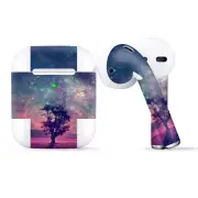 Skins Wraps compatible for Apple Airpods Sky Tree Stars