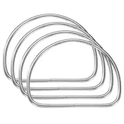 4Pcs Metal Purse Handle, D Ring Bag Handle Luggage Accessories for Craft, Silver