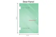 90x70cm Corner Frameless Shower Screen with White Brackets and Brass Hinges, Round Knob Handle
