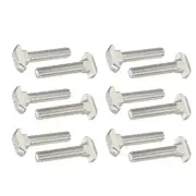12Pcs M8x38mm Thread T-Slot Bolts Drop-in Hammer Head for 45 Series, Silver