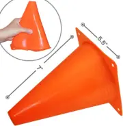 Multipurpose Training Cones (Set of 12), Soft & Durable Traffic Cone for Safe...