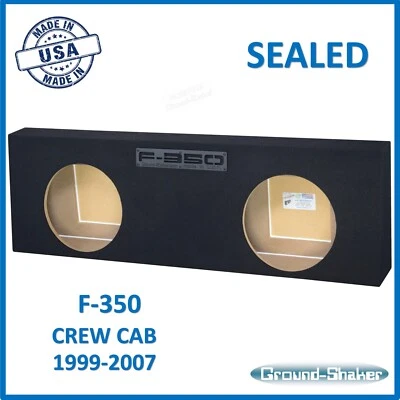 Dual Sealed Sub Box 1999 - 2007 Ford F350 Crew Cab Subwoofer Enclosure
