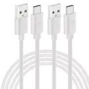 2 Pack 13.1Ft USB Type C Charging Cable, USB to USB C Charging Cable, White