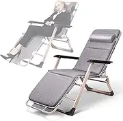 Zero Gravity Lounge Chair, Oversize Padded Zero Gravity Lounge Chair Wider Armrest Adjustable Recliner with Cushion 330lbs Capacity Adjustable Chair for Outdoor Camping Patio Lawn (A) Lounge Chair