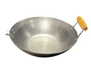Carbon Steel 14" Skillet Stir Fry Sauté Pan Wok Replacement no Handle