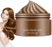 Brown Hair Color Wax, Temporary Hair Color Wax For Dark Hair, Temporary Hairstyle Dye Cream For Men Women, Instant Hairstyle Wax For Party Cosplay