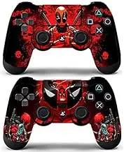 Vanknight Playstation 4 Dualshock PS4 Controller Skin Vinyl Decals Skins Stickers 2 Pack for PS4 Controller Skins PS4 Skins Deadpool