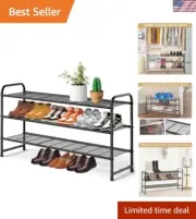 Heavy-Duty Shoe Organizer for Entryway and Closet Storage - Display Boots easily