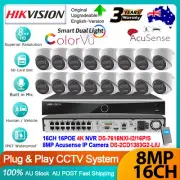 Hikvision 12MP 16CH CCTV System 4K 8MP Hybrid Light ColorVu Acusense MIC Camera