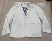 $328 Mens Robert Graham Faux Suede Sport Coat Stone Large