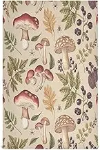 GAIREG Mushrooms Leaves Beige Kitchen Towels Large, 28x18 Bulk Kitchen Towels Quick Dry, Set of 6