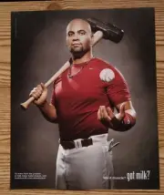 2010 Albert Pujols GOT MILK? Print Ad Official St. Louis Cardinals MLB Art
