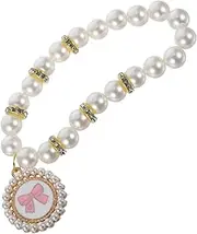 PEPLAYTAL Pet Pearl Necklace Dog Necklace Collar Dog Pearl Necklace Collar Dog Necklaces for Medium Dogs Pet Jewelry for Dogs Dog Pearl Collar Petal Collar Cat Necklace Collar Abs