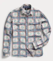 RRL Ralph Lauren 1950s Inspired Southwestern Brushed Jacquard Workshirt- M