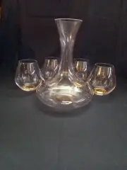 Zodax Decanter And Stemless Wine Glass Set