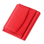 Small Wallets For Women - Compact Ladies Credit Card Holder With Coin Purse RFID- Red