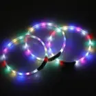 YES4PETS Small 40CM LED Dog Collar USB Rechargeable Night Glow Flashing Light Up