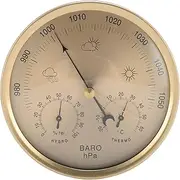 Luocute Wall Weather Station Indoor, 3 In1 Barometer Thermometer Hygrometer for Home Office Ship Garden, Mechanical Movement Dial Type Weather Forecast Station for Indoor Outdoor