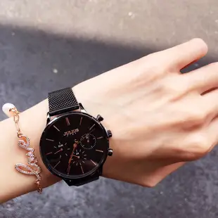 💝台灣現貨+預購💖台灣出貨💖JULIUS 聚利時 明星系列 JS005 真三眼手錶 米蘭錶帶 防水 中性錶
