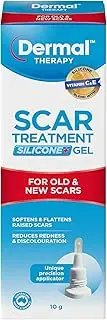 Dermal Therapy Scar Treatment Silicone+ Gel – Soften, Flatten & Fade New & Old Scars, Reduces Redness & Discolouration, Precision Applicator for Easy Application, Best Scar Gel for Scar Healing | 10g
