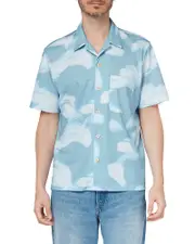 Ps Paul Smith Feather Print Short Sleeve Shirt