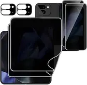 (3+3PCS) RUNGOS for Google Pixel 9 Pro Fold Privacy Screen Protector, Inside Flexible TPU Film+Front Tempered Glass+Camera Lens Protector, Anti Spy Screen for Pixel 9 Pro Fold Screen Protector 2024