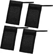 Healeved 4Pcs Soap Pouches for Bar Soap Exfoliating Body Scrubber Bags with Drawstring Lightweight Soap Socks for Bathing Face Washing Quick Mesh Design for Cleaning