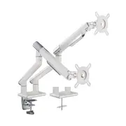 Brateck Premium Aluminum Spring-Assisted Dual Monitor Arm - White